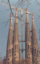 Barcelona kuulsaim vaatamisväärsus, gaudi projekteeritud Sagrada familia katedraali ehitus.