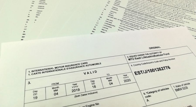 Roheline kaart liikluskindlustuses.